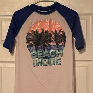 Boys short sleeved swim shirt.